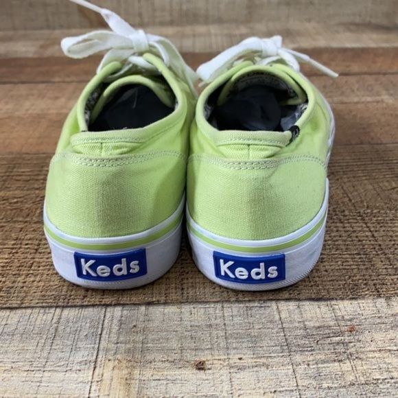 Keds Lime Green Canvas Casual Fashion Sneakers - Picture 5 of 9